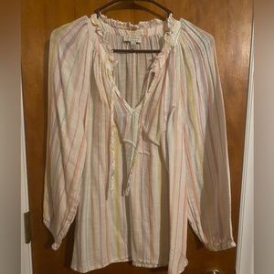Lucky brand. Striped top. Size L.